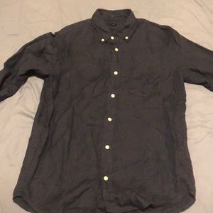 JCrew Mercantile Navy Blue Linen Button Down